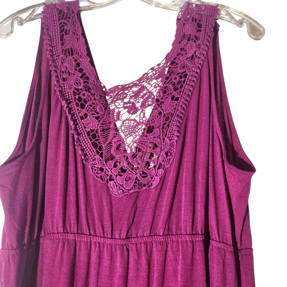 Faded Glory Elegant Sleeveless Purple Dress, Size 4X - Picture 3 of 4